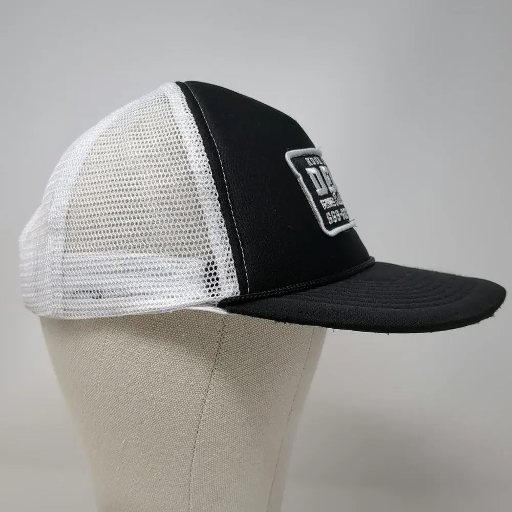 Spirit Trucker Hat Black White One Size Hugh Mungus Deck Builders Mesh Snapback